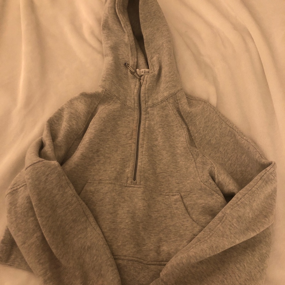 Lululemon Scuba Oversized Half Zip Hoodie light heather Grey